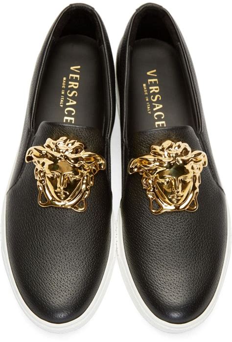 versace collection leather shoes men|versace denim shoes.